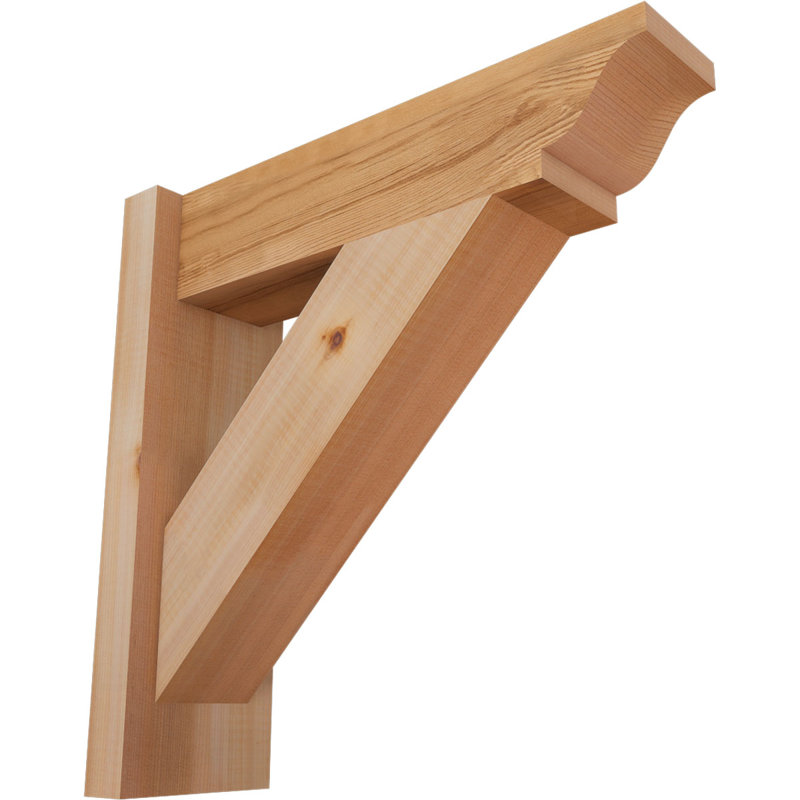 Persienne traditionnelle en bois rustique, P 18 po x H 18 po, Cèdre rouge de l'Ouest l 5 1/2 po (lisse)