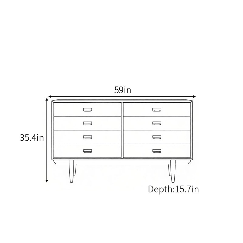 Retro minimalist high-end sideboard