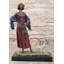 Sculpture rétro de femme espagnole avec chien en bronze aux couleurs vives - Art déco Erte