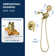 Dual Shower Faucet Set with Valve High Pressure 2 in 1 Shower Combo Set Shower System with Handheld