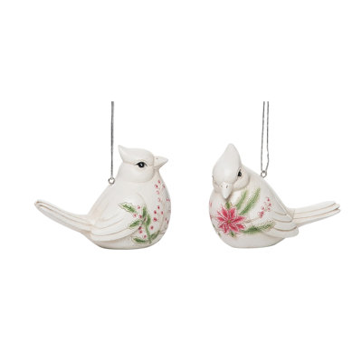 3'' Striped Birds Hanging Figurine Ornament