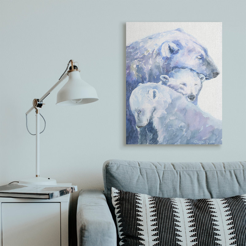 Portrait d'un ours polaire, Toile tendue, H 40 po x l 30 po