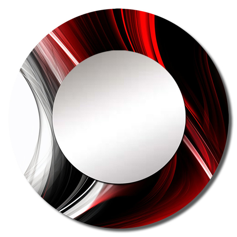 Paigan rouge noir infini ondulations II, 29 po x 29 po