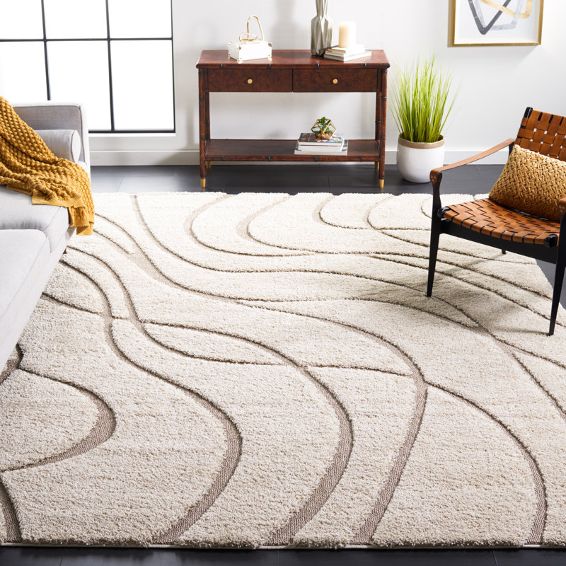 Tapis crème / beige Ashal, Rectangulaire 8 pi x 10 pi, Cream/Beige