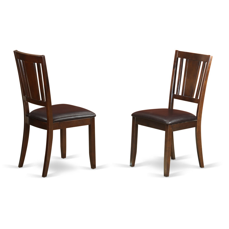 L'ensemble de salle à manger 3 pièces contient une table de salle à manger rectangulaire avec rallonge papillon et 2 chaises de cuisine en similicuir, acajou