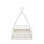Lit simple en bois avec clôture-897621364