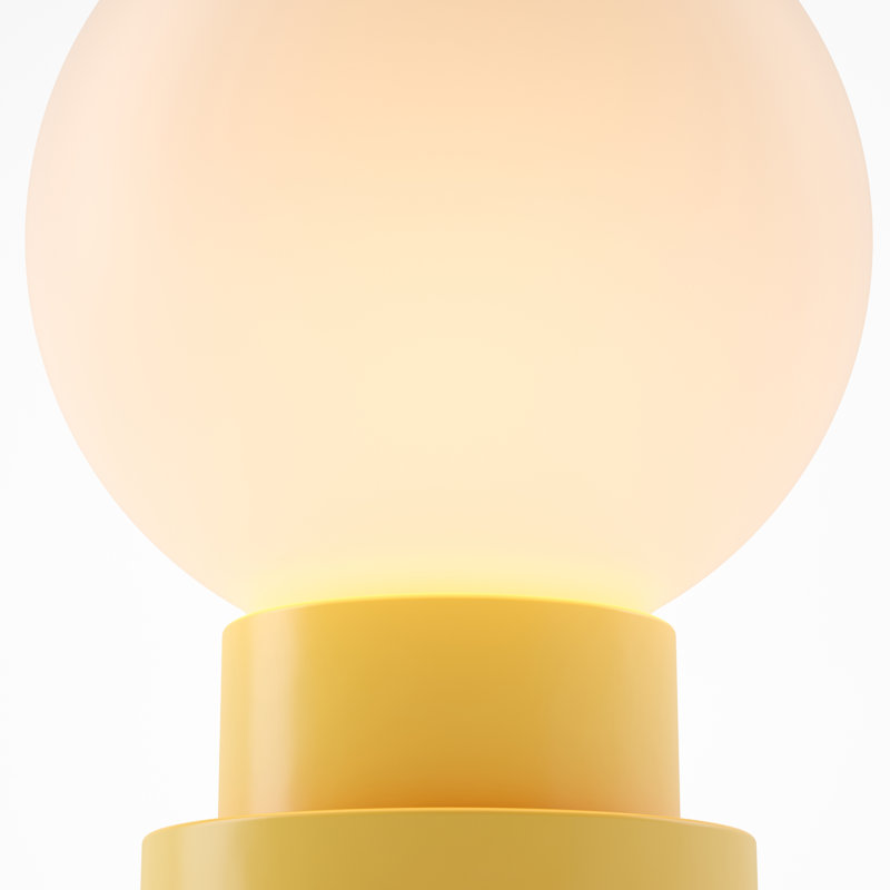 GLOBE Rechargeable Cordless LED Table Lamp, 3-Levels Brightness Touch Sensor Control, Citrone, Yellow