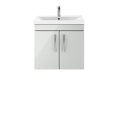 Athena 605mm Single Bathroom Vanity with Integrated Vitreous China Basin