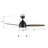 52" DC Motor Pull-chain 3 Reversible Blades Ceiling Fan with Light, Downrod