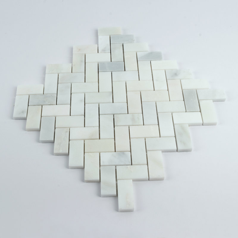 0.94" x 1.96" Marble Mosaic Wall Tile