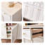Banc de rangement blanc en bois manufacturé