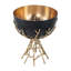 Bol décoratif Elsie, base de branche de brindille dorée, aluminium noir 13 pouces-124246087