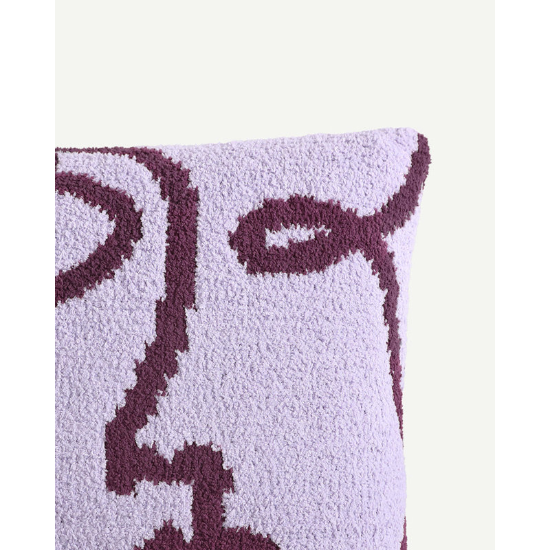 Faces Square Pillow Cover & Insert, Grape/Lavender