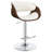 Ecru And Chrome Adjustable Bar Stool-36387289
