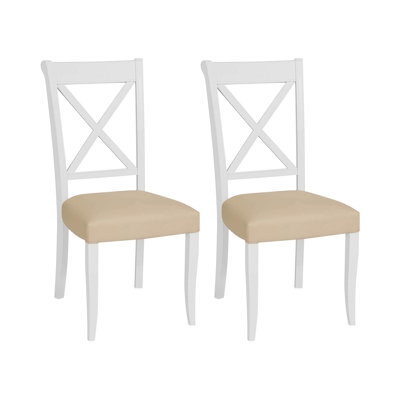 Ziggy Upholstered Faux Leather Cross Back Dining Chair