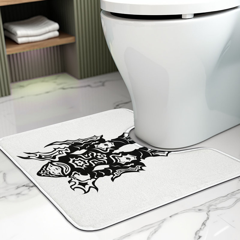 Tapis de salle de bain en forme de U pour tapis de jeu vidéo 20 po multicolore