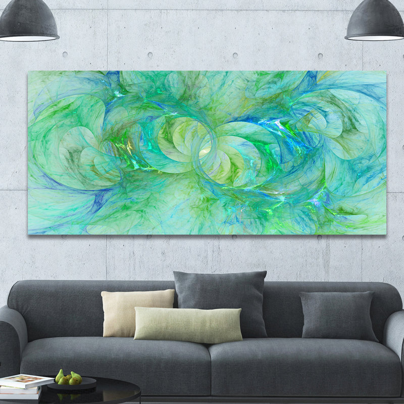 «Snow Fractal Glass», impression sur toile tendue, H 20 po x l 40 po x P 1po, Toile tendue