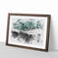 Above The Black Sand Beach In Iceland Watercolour - Single Picture Frame Print on MDF-56740717-56740722