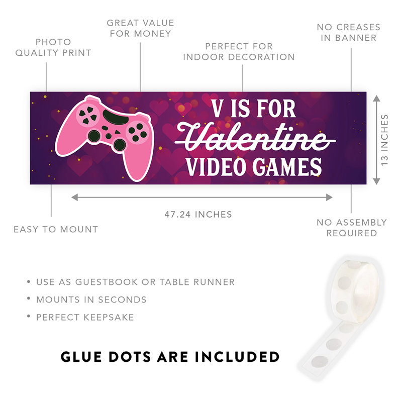 Bannières / enseignes de la Saint-Valentin