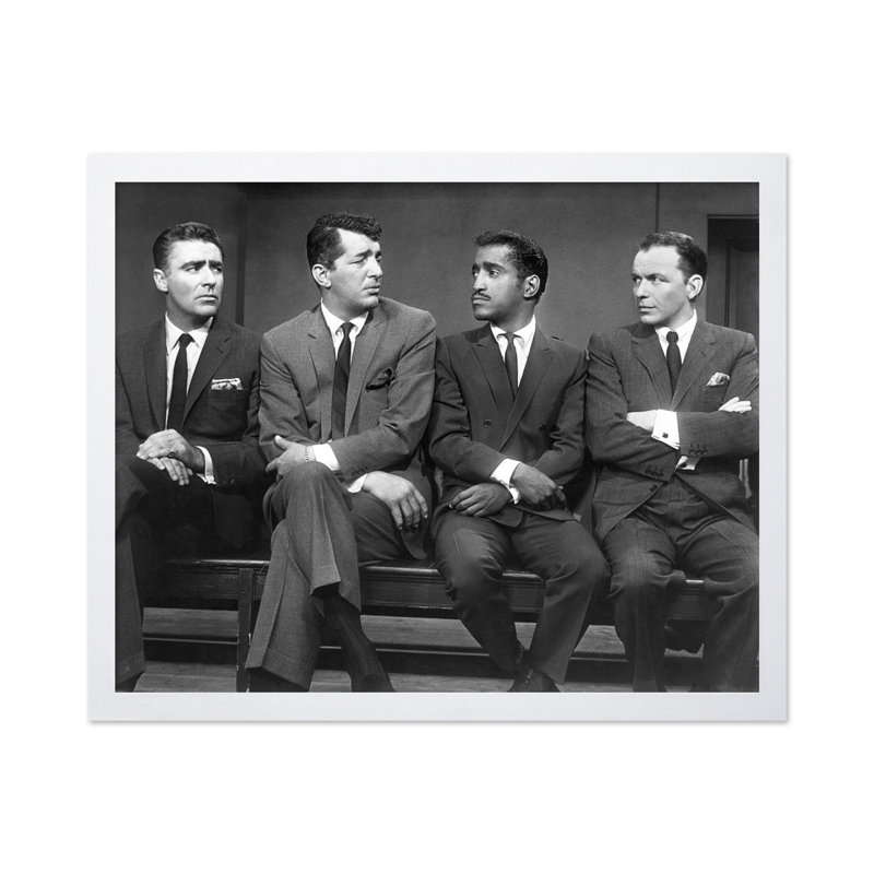 The Rat Pack No1, Affiche, H 12 po x l 16 po, Encadrement blanc