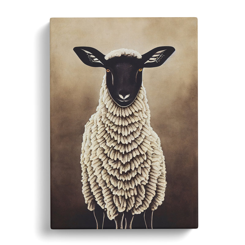 View Of A Sheep - Wrapped Canvas, 50cm H x 35cm W x 3cm D