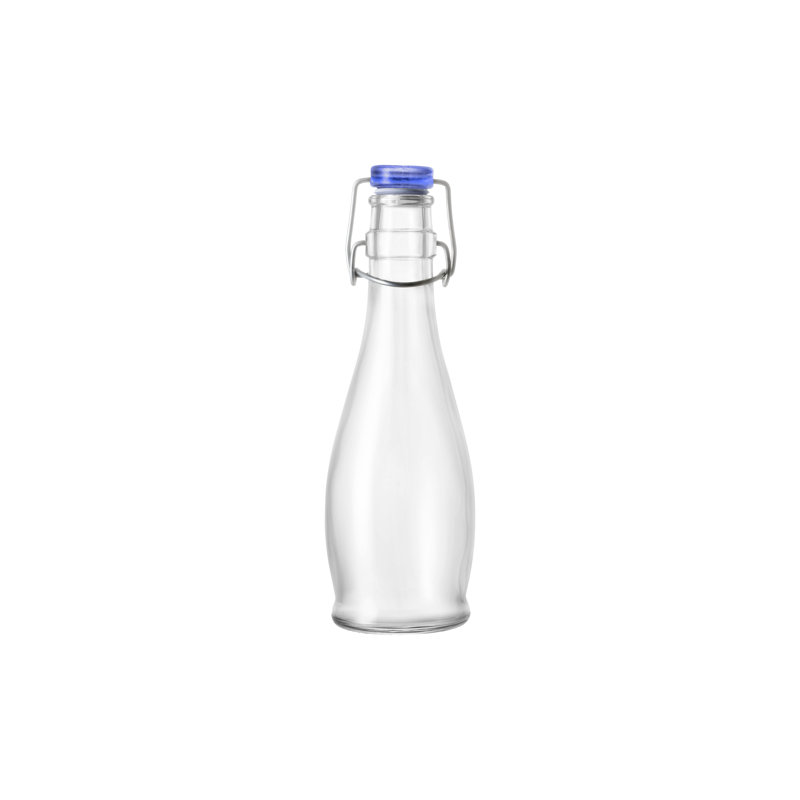 10 bouteilles à couvercle battant Indro Street Strawberry Street, couvercle bleu, 12 oz, 12 oz