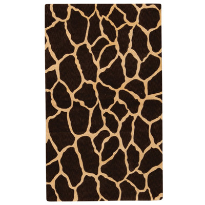 Hand Knotted Wool Area Rug in Black And Ivory
