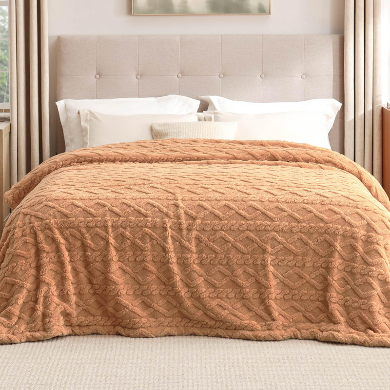 Couvre-lit en sherpa pour lit - douillette douce et douillette, couverture chaude en molleton épais pour l'hiver GentleSoft ™ ️