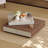 Walnut & Marble Veneer Square Coffee Table