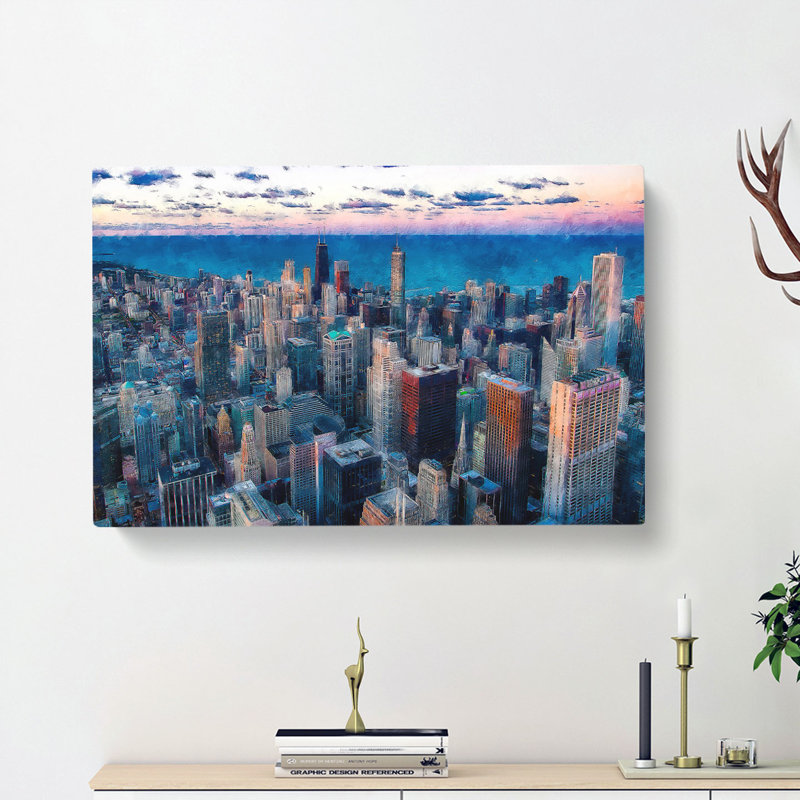 The Beauty of the Chicago Skyline - Wrapped Canvas, 35cm H x 50cm W x 3cm D