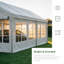 Grand gazebo de 26 pieds (structure incluse), tente de réception à structure métallique blanche-137100349