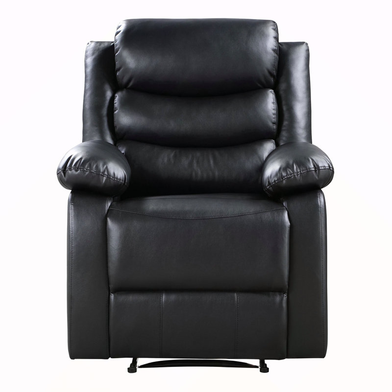 Power Recliner With Pillow Top Arms, Black