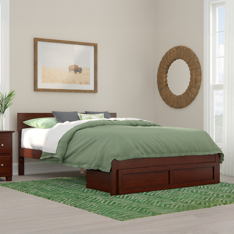 Farrah Platform Storage Bed, Gray, Queen