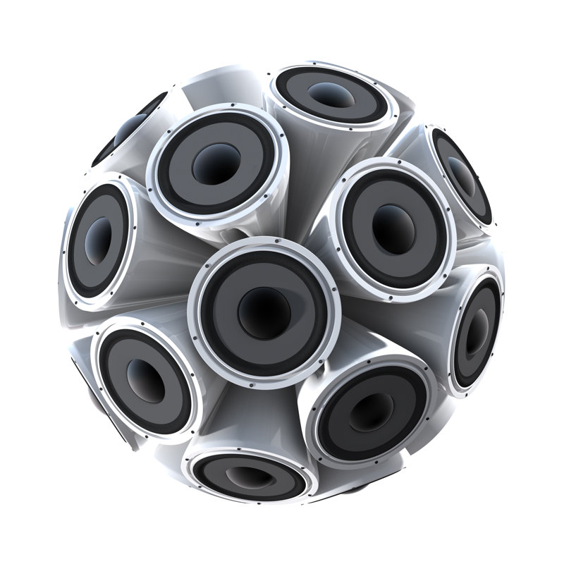 Speaker Sphere by Kutaytanir, 20" H x 20" W