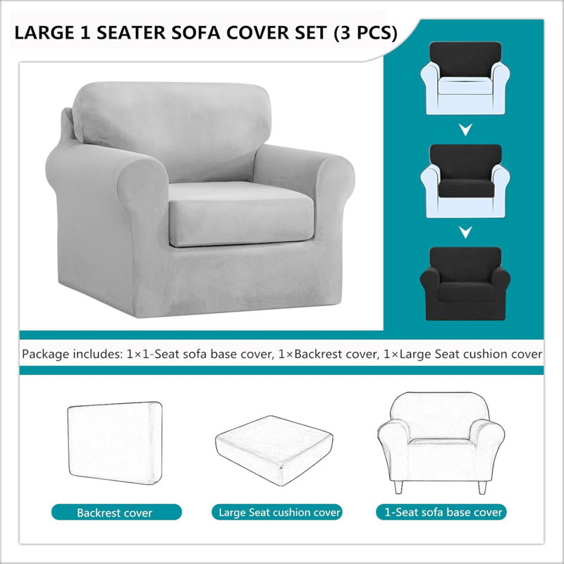 Outdoor Patio Sofa Cover, Light Grey