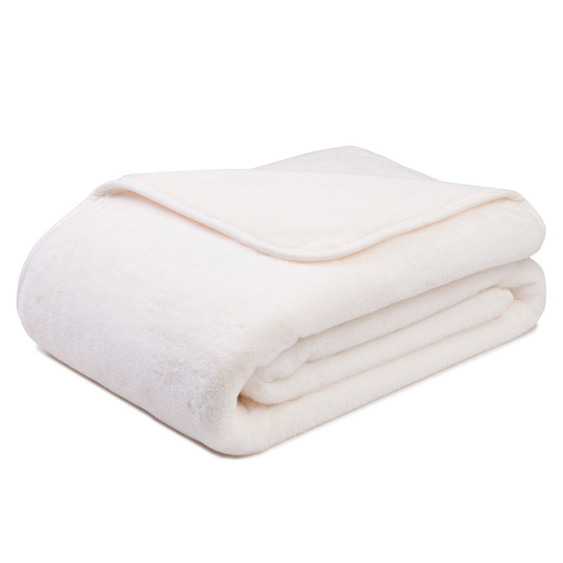 Throw Blanket, Wool White, W220 x L240cm