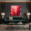 Aquarelle abstraite 49, art mural sur toile rose-1800634115