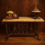 63" Rectangular Chiseled Travertine Console Table - Hand Forged Wrought Iron - Mexports By Susana Molina
