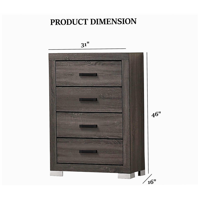 Mobilier de chambre à coucher moderne de style transitionnel 1pc