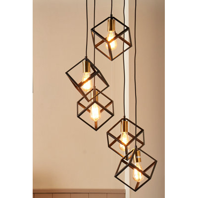 Kesler 5 - Light Black Cluster Pendant