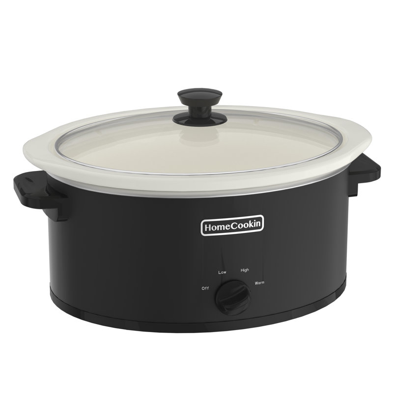 Marmite ovale manuelle Homecookin, 7 pte, Black/White