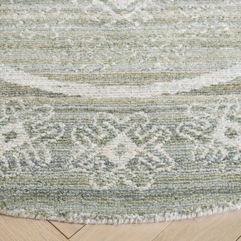 Kareny Hand Tufted Performance Southwestern Rug, Round 6'