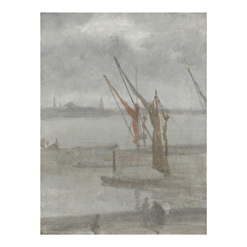 Gris et argent: Chelsea Wharf par James McNeill Whistler - Impression Giclée, H 20 po x l 16 po