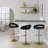 Adjustable Barstool In Gold Metal And Black Velvet Fabric With Rounded T Footrest - Set Of 2-1510462586-1510462585