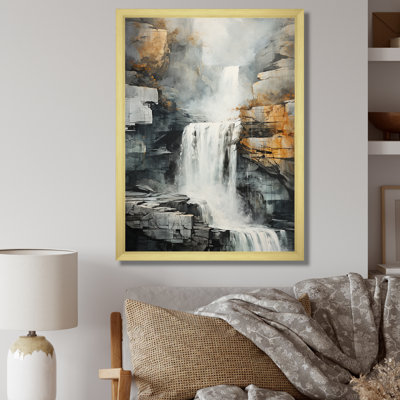 cascade falaise aventure - Art mural cascade pour le salon