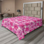 Rose vif, lavande / floral