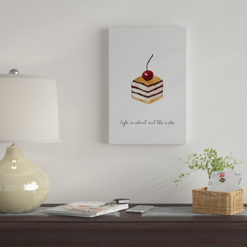 «Life is Short», impression sur toile, H 12 po x l 8 po x P 0,75 po, Toile tendue, Pas de tapis
