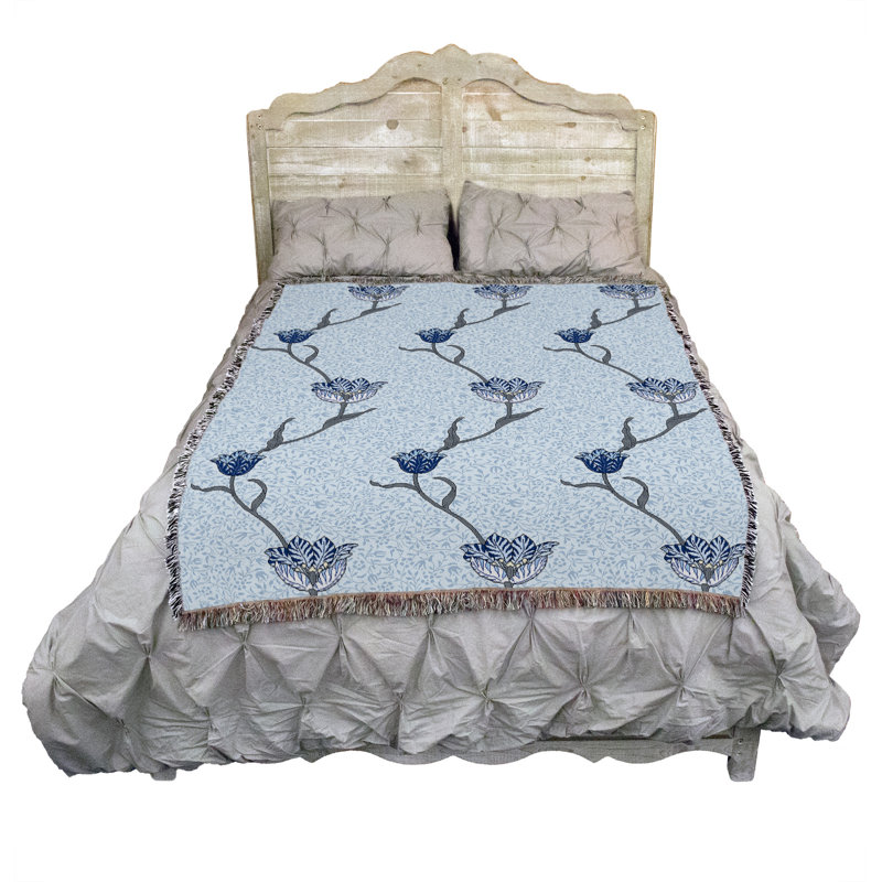 Couverture de jardin William Morris, L 72 po x L 54 po, Bleu