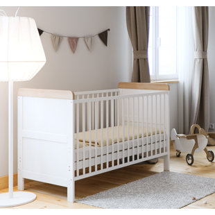 Classic Cot Bed White and Oak