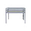 Lit mezzanine double en bois d'hévéa pleine grandeur avec échelle, conception basse mezzanine compacte, robuste et durable, lit pour chambre d'enfant, gris